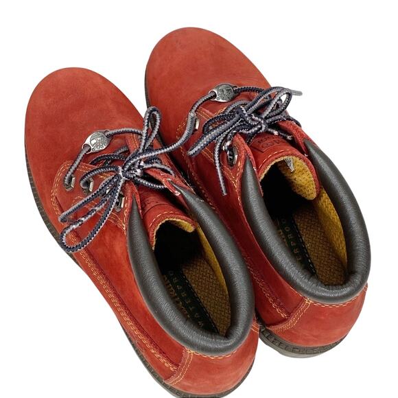 Timberland Waterproof Red Hiking Boots Size 5.5M - Picture 4 of 8
